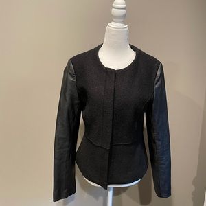 Fake leather/wool women’s jacket